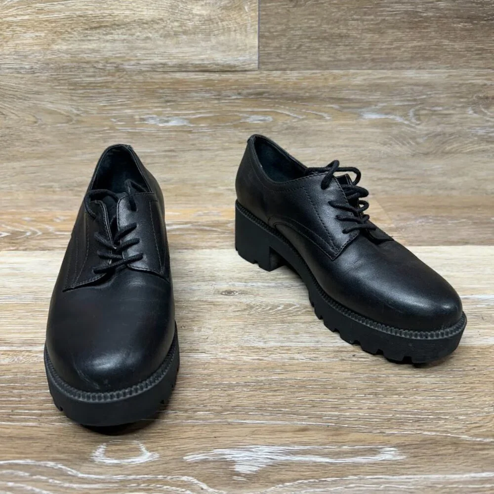 Hotwind Black Platform Oxford Shoes Women's See Pictures for Sizing